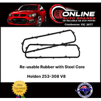 Speco Rubber & Steel Rocker Cover Gaskets PAIR Holden 253-308 V8 valve tappet