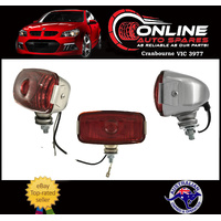 Classic Car Retro Rear Stainless Fog Lamp Red Light 12V Vintage tail lamp