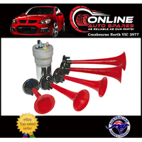 Oh Susanna Musical Air Horn Five 5 Trumpets 12v Car Truck 4x4 Boat rod muscle