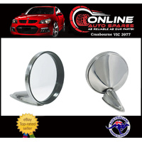 UNIVERSAL Stainless Steel Durant Porsche Style Mirror x1 120mm rear view