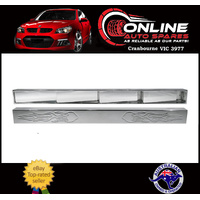 Billet Aluminium 4 Panel Mirror With Flame Design x1 truck rear view