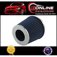 3A Racing Pod Air Filter Chrome Trim with Blue Element 76mm AAA-WS002-CH