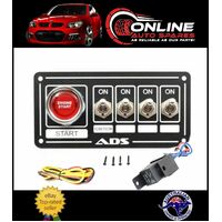 ADS Racing Switch Panel Race Car Ignition Accessory Engine Start 4 toggle switch