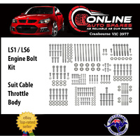 GM LS1 / LS6 V8 Engine Bolt Kit - Stainless Steel - Suit Cable Throttle Body 