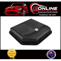 Black Aluminium Finned TH350 Automatic Transmission Pan - auto fluid sump
