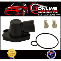 Black Billet Alloy Swivel Thermostat Housing Holden V8 253 304 308 + Bolts +Seal