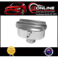 Polished Finned Aluminium Push-In Valve Cover Breather With PCV Oval Shape 1.5"