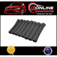 Black 6" Spark Plug Lead Heat Sleeves x8 1" I.D 750°F (400°C) fibreglass boot