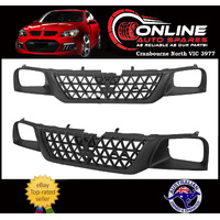 Front Grille fit Mitsubishi Triton MK 01-04 All Black - Dip Down plastic grill