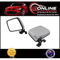Chrome Door Mirror LEFT Suit Nissan Patrol GQ Ford Maverick 87-97 NEW rear view