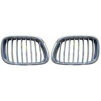 BMW X5 E53 Wagon Grille Pair Titan Grey 2000 2001 2002 2003 NEW!!