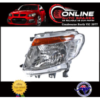 Headlight LEFT Suit Ford Ranger PX 2011-15 NEW MANUAL Halogen head light lamp
