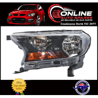 Headlight LEFT Suit Ford Ranger PX2 2015-18 NEW MANUAL Halogen head light lamp