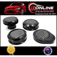 Black / Carbon Alloy Engine Caps Kit fit Ford Mustang 2015-18 S550