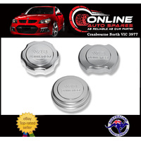 V8 Aluminium Styling Engine Caps fit Ford BA BF FG Oil/Power Steering/Radiator