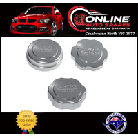 XR6 Aluminium Styling Engine Caps fit Ford BA BF FG Oil/Power Steering/Radiator