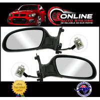 Door Mirrors PAIR Black ELECTRIC fit Ford Falcon XH Ute ONLY 96 - 99 rear view