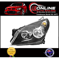 Headlight LEFT Black Holden Astra AH 10/04-8/09 head light lamp lh lhs
