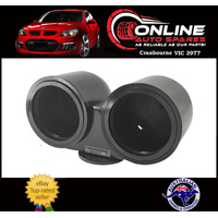 Black BILLET Alloy Dash Twin Gauge Pod fit 52mm or 60mm Gauges - Swivel Base