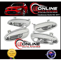CHROME Outer Door Handle Kit x4 fit Holden Statesman WH WK WL grab release 