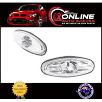 Holden Commodore VP VQ VR VS VT VX Side Guard Indicator Light Pair CRYSTAL Lens