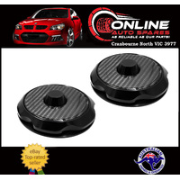Strut Top Covers Black / Carbon Top Alloy Billet Kit VS VT VX VU VY VZ VE VF