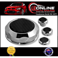 Chrome / Carbon Alloy Billet Engine Cap Kit fit Holden VE V8 6.0 6.2 L98 LS2 LS3