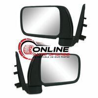 Door Mirror PAIR Manual fit Nissan Patrol GU 97-04 Wagon Black BRAND NEW