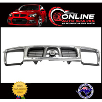 Front Grille Chrome / Grey Suit Nissan Navara D22 97-00 2WD 4WD plastic grill