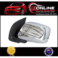 Chrome Door Mirror MANUAL LEFT fits Nissan Navara D40 Ute 05-15 rear view