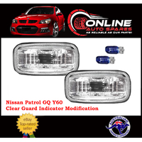 Clear Guard Indicator Modification Upgrade x2 fits Nissan Patrol GQ flasher turn