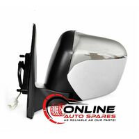 Electric Door Mirror LEFT Chrome fit Mitsubishi Triton ML MN 7/06-3/15 NEW side