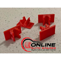 Holden Commodore Door Lock Knob Retainer Clips x4 RED NEW VN VP VG VQ VR VS tab