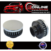 Chrome Clamp On Type Rocker Cover Breather Filter Short - 1.5" Tall