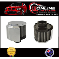 Chrome Clamp OnType Rocker Cover Breather Filter With Shield 