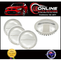 14" Hollywood Style Chrome Wheel Hub Caps Set of x4 rim cover discs hot rod