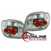 Altezza Clear Tail Lights PAIR for Toyota Echo 99-02 3D/5D NEW chrome taillight