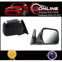 Door Mirror RIGHT fit Toyota Landcruiser 80 Series MANUAL 90-98 Black