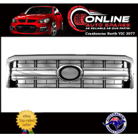 Grill Black / Chrome Fits Toyota Landcruiser 70 76 78 79 Series 2007-2018 grill
