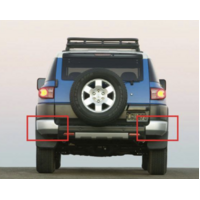 Rear Bumper Bar Corner PAIR Suits Toyota FJ Cruiser 2010 - 2016 plastic cover