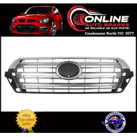 Chrome Grille fit Toyota Landcruiser 200 S3 08/15 ON NON Camera Type grill