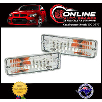 Clear Front Bar Indicator Lights fit Toyota Hilux 88-97 Surf /4 Runner lamp turn