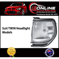 Front Corner Park Light LEFT Suit Toyota Landcruiser 80 Series TWIN Light SILVER