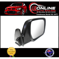 Manual Door Mirror RIGHT Suit Toyota Landcruiser 80 Series BLACK rear view