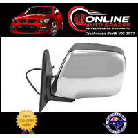 Electric Door Mirror LEFT Suit Toyota Landcruiser 80 Series CHROME rear view
