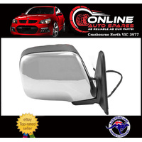 Electric Door Mirror RIGHT Suit Toyota Landcruiser 80 Series CHROME rear view