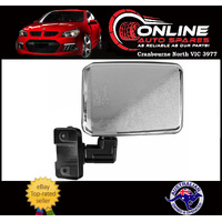 CHROME Door Mirror RIGHT fit Toyota Landcruiser 70 75 76 78 79 VERTICAL mount