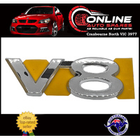 V8 Boot Badge NEW fit Toyota Landcruiser 200 Series 07-15 plastic tailgate tail