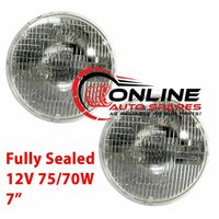 SEALED Headlights PAIR 7" 75/70W Universal fit Holden Ford head light