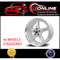 20" Walky Wheels Set x4 Silver STAGGERED 20x8.5 20x9.5 VE VF Walkinshaw rim